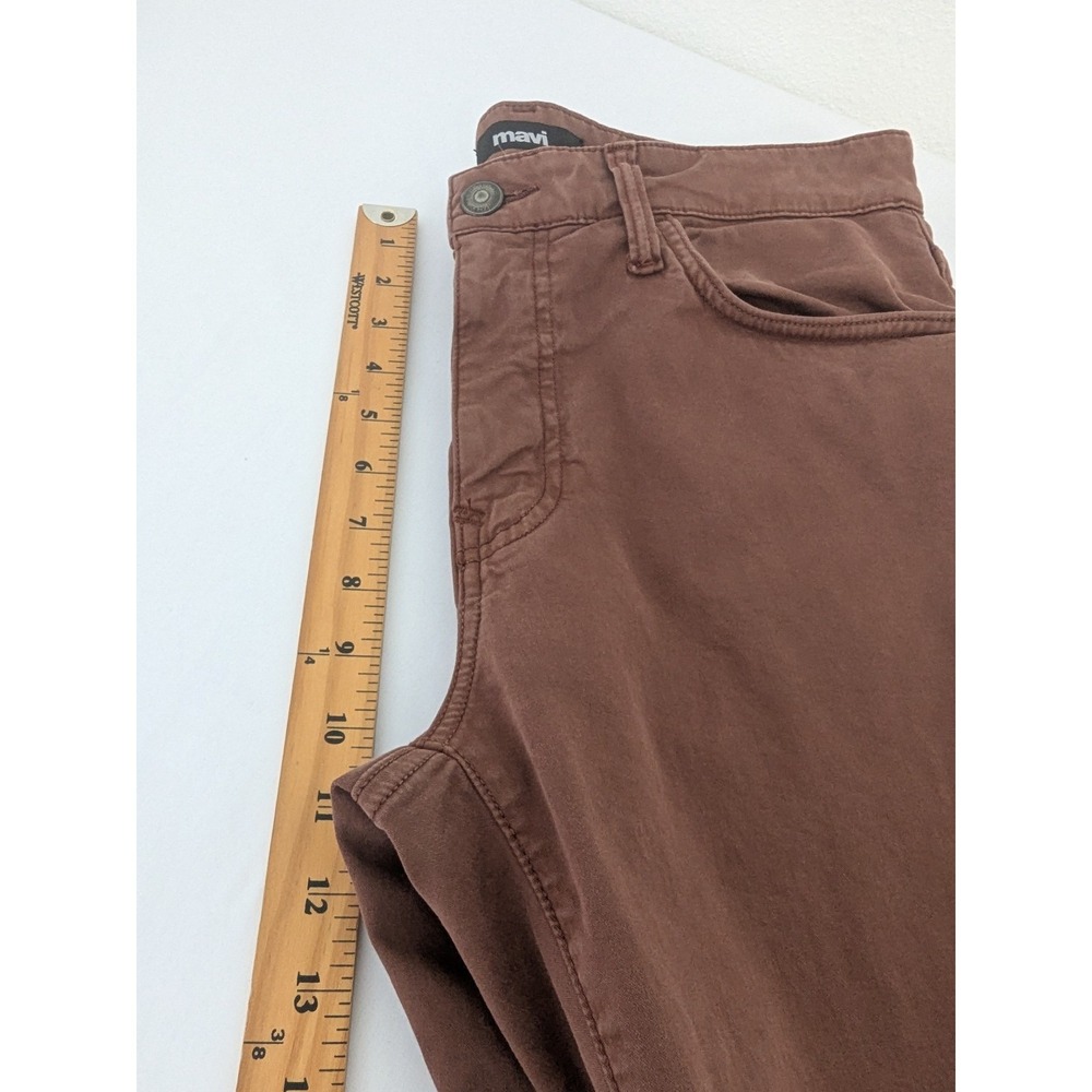 Mavi Zach Straight Leg Twill Pants Mens Size 32x34 Mocha Brown Cotton Stretch - Picture 9 of 10
